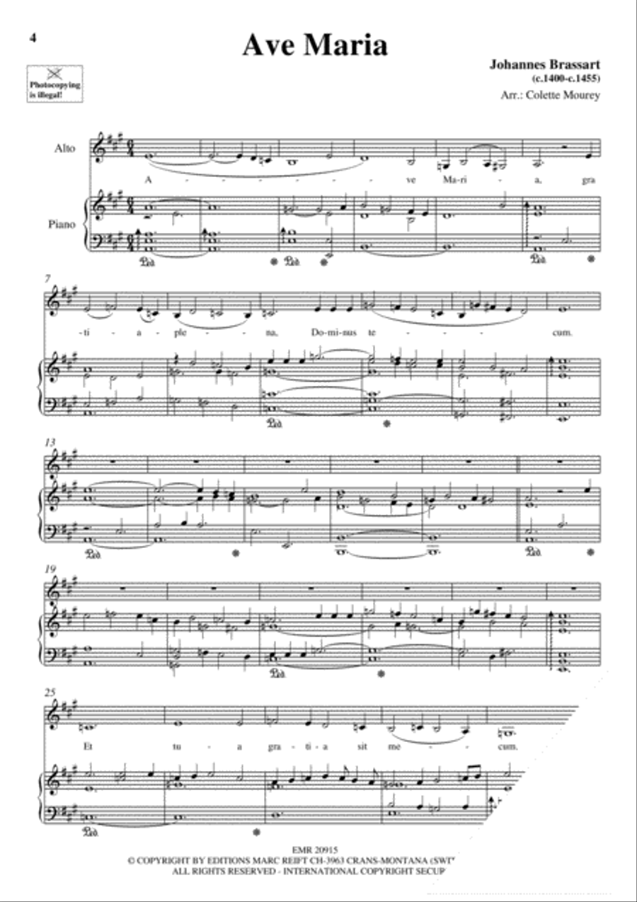 100 Ave Maria Volume 2 Alto Voice scores gallery preview page 4