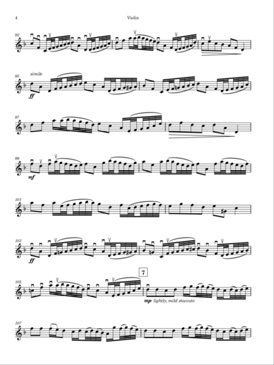 Variations on a Theme by Hovhaness (Violin) Violin Solo scores gallery preview page 6