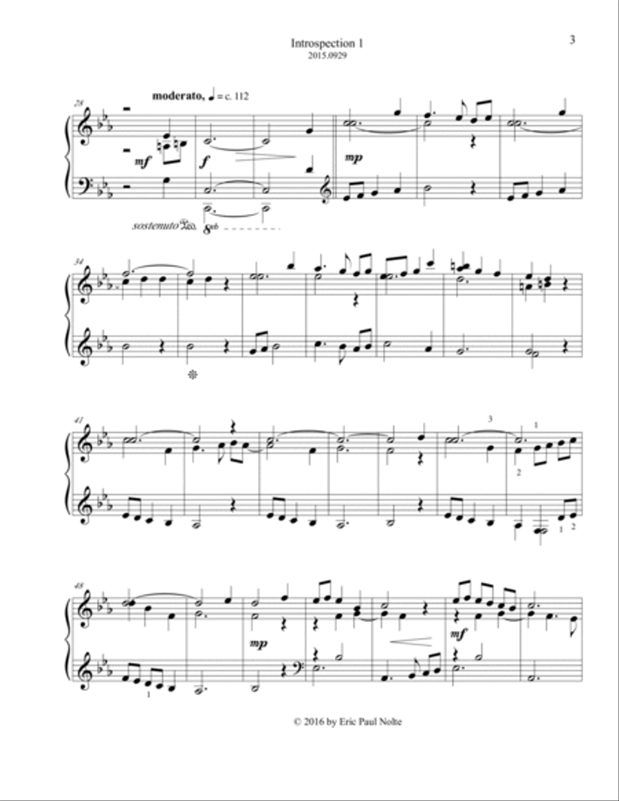Introspection 1 Piano Solo scores gallery preview page 3