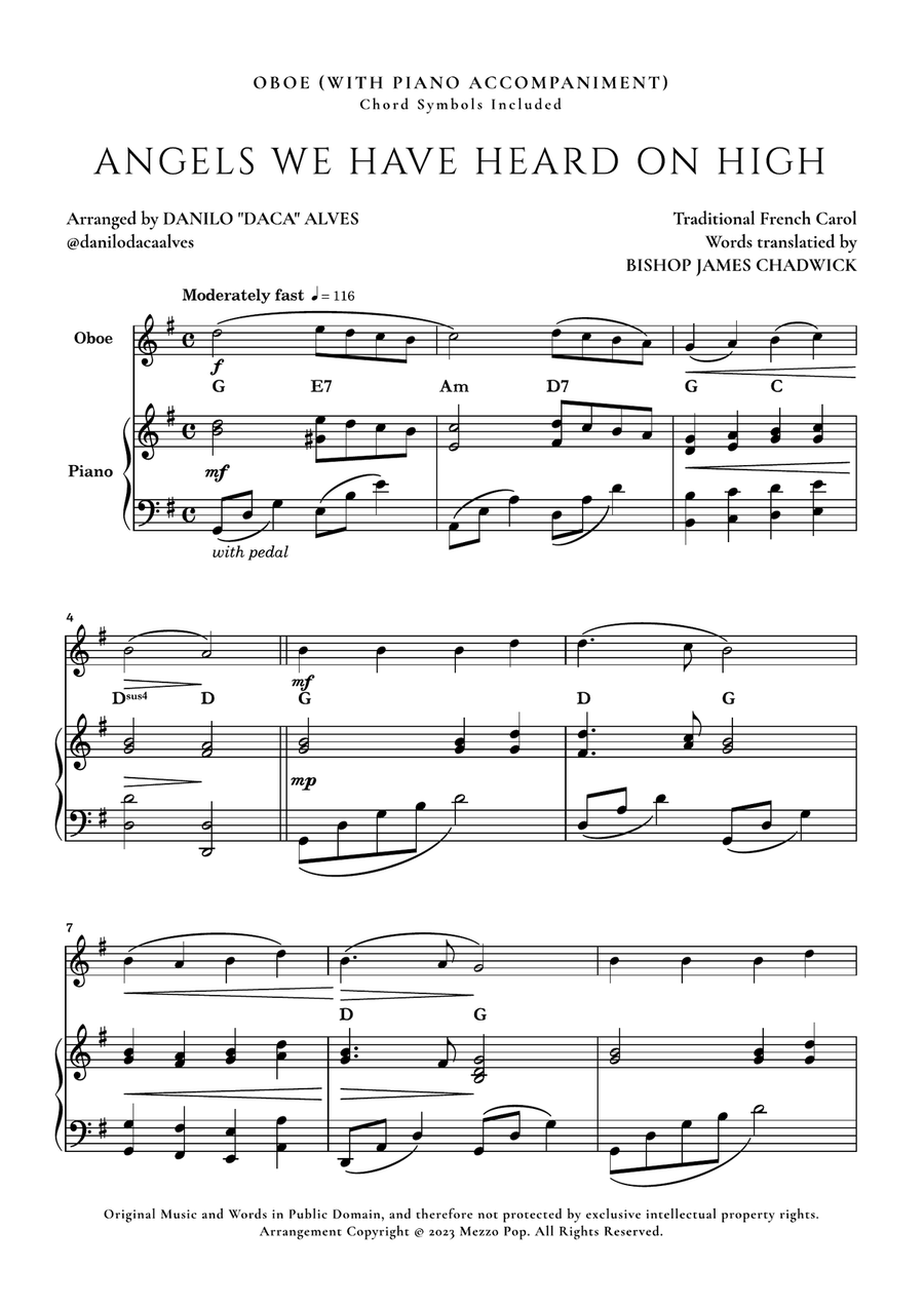 Angels We Have Heard On High Piano scores gallery preview page 1