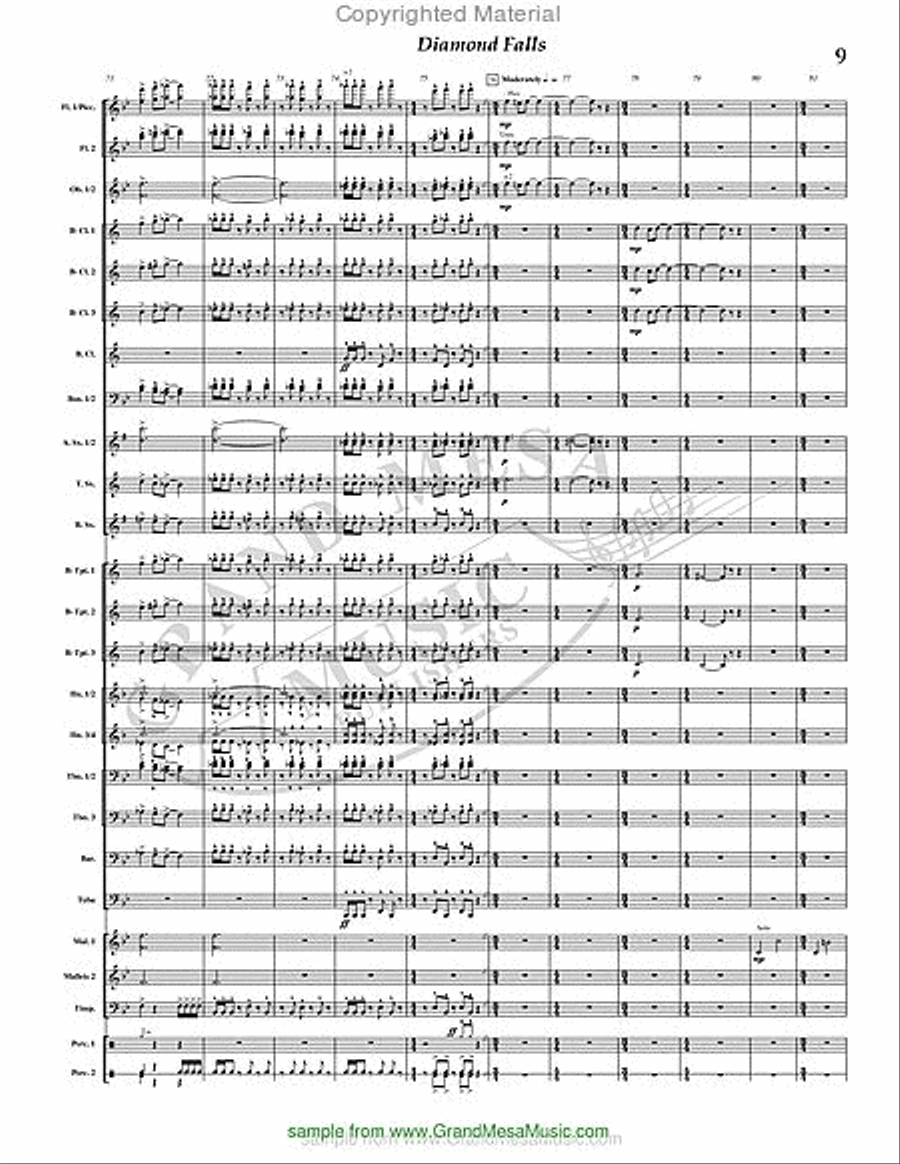 Diamond Falls Concert Band scores gallery preview page 10