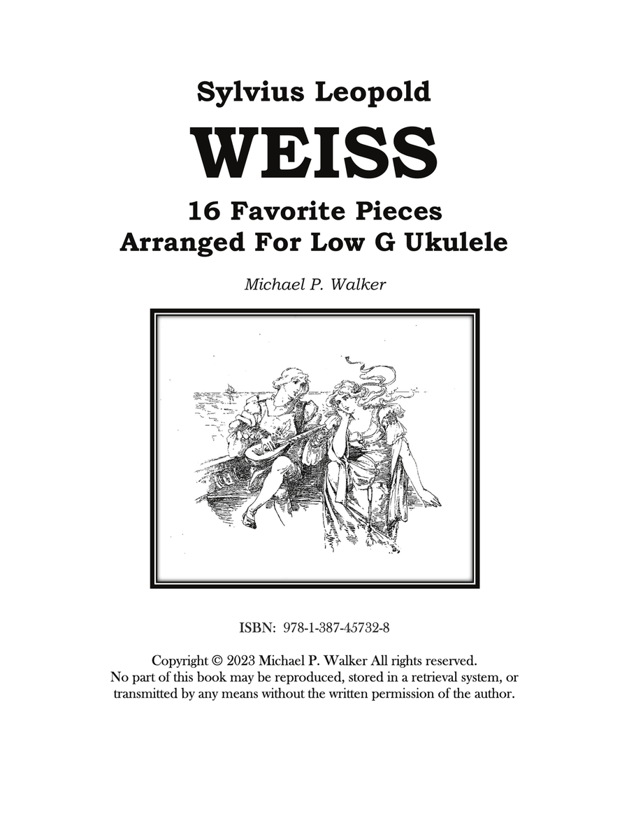 Sylvius Leopold WEISS 5 Baroque Sonatas from the London Manuscript Arranged For Low G Ukulele