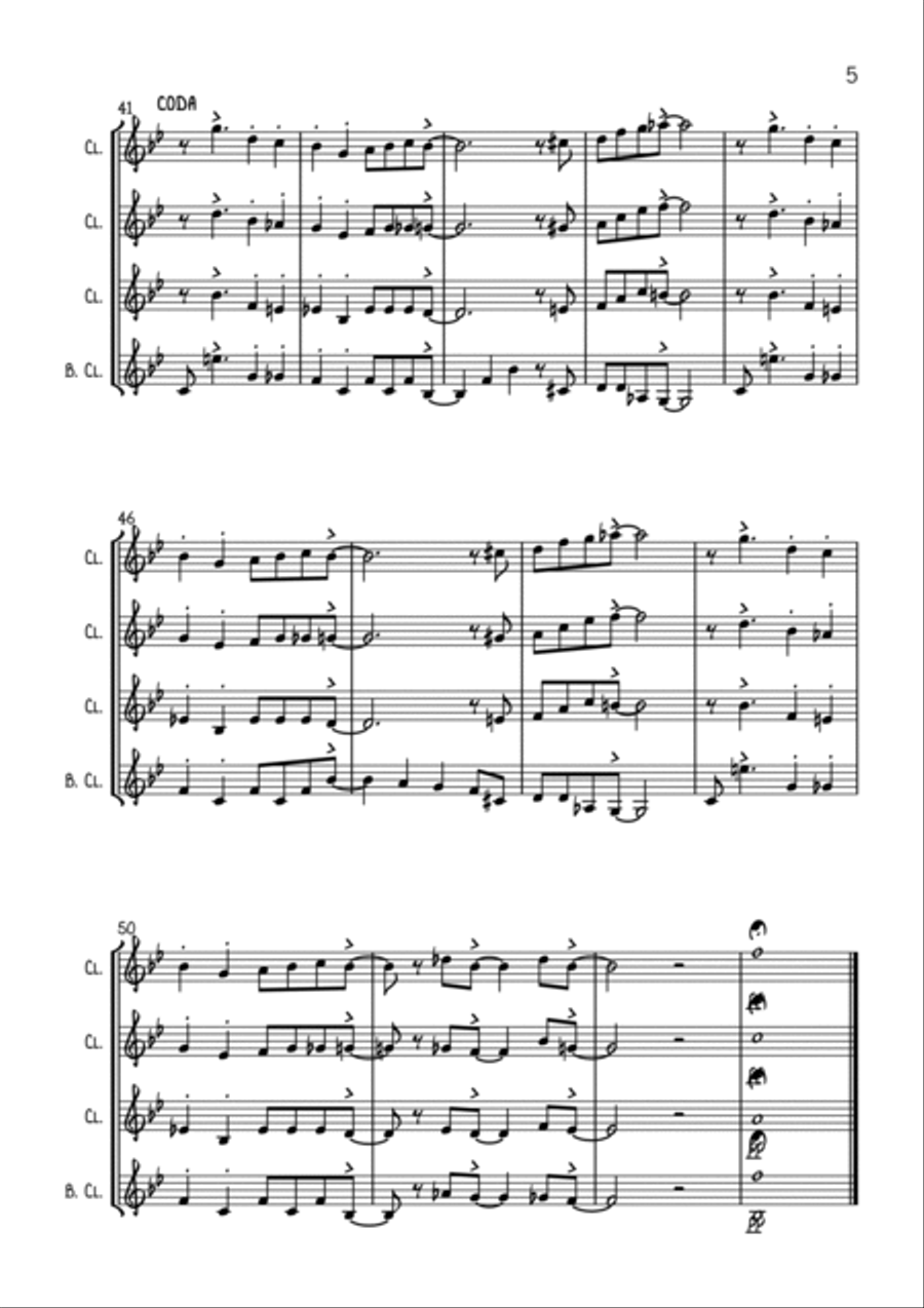 Lil Darlin' Lil Darlin' Woodwind Ensemble scores gallery preview page 5