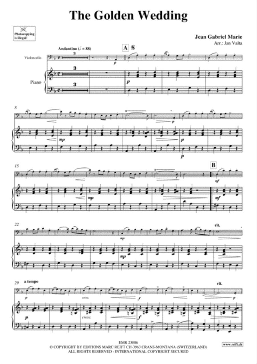 The Golden Wedding The Golden Wedding Piano Accompaniment scores gallery preview page 3