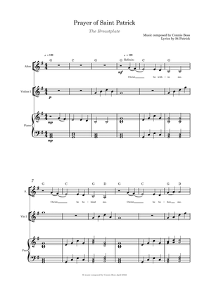 Prayer of Saint Patrick - The Breastplate - Solo, violin and Piano