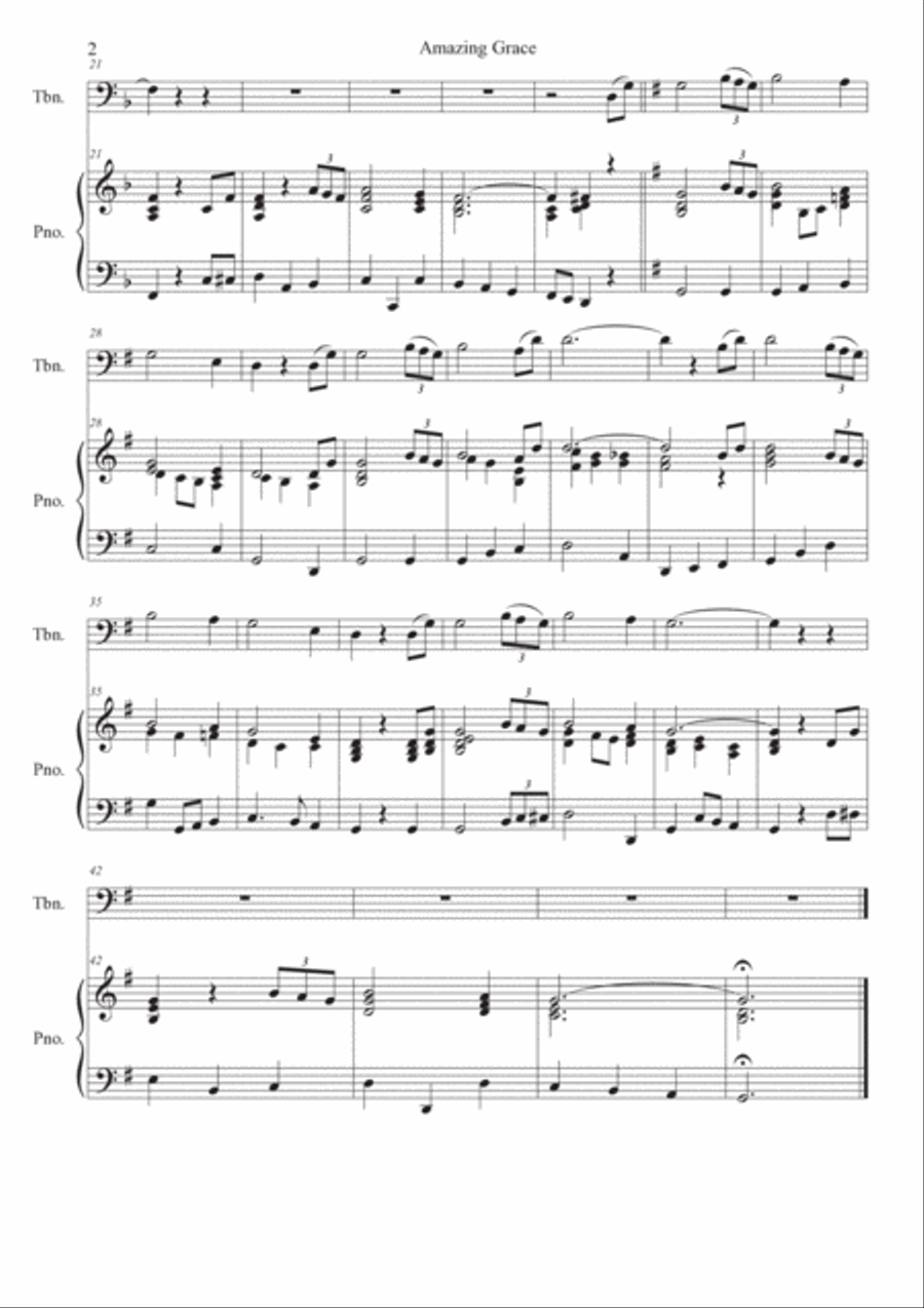 Five Sacred Songs - trombone with piano accompaniment image number null