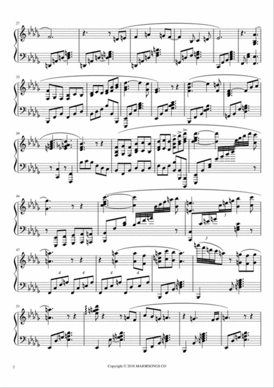 The World We Knew (over And Over) Piano Solo scores gallery preview page 2