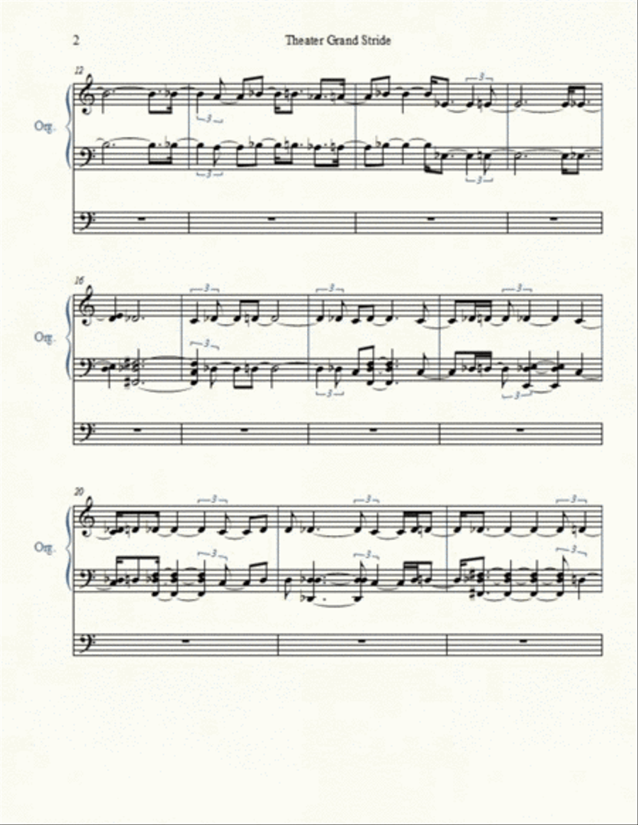 Theater Grand Stride Organ Solo scores gallery preview page 2