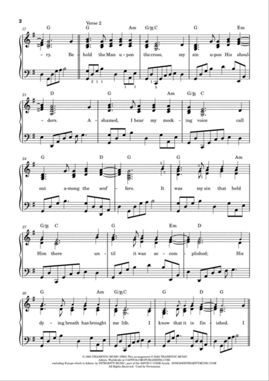 How Deep The Father's Love For Us Piano Solo scores gallery preview page 2