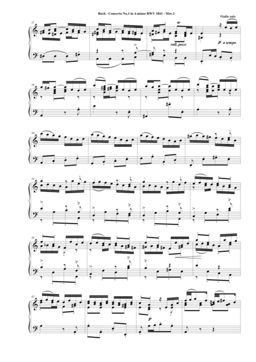 JS Bach Violin Concerto BWV 1041-1_Allegro moderato-Piano solo image number null