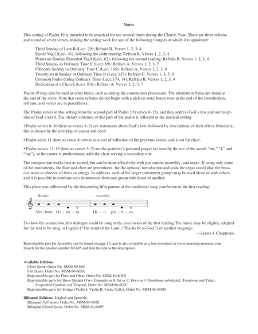 Psalm 19 Choir scores gallery preview page 1