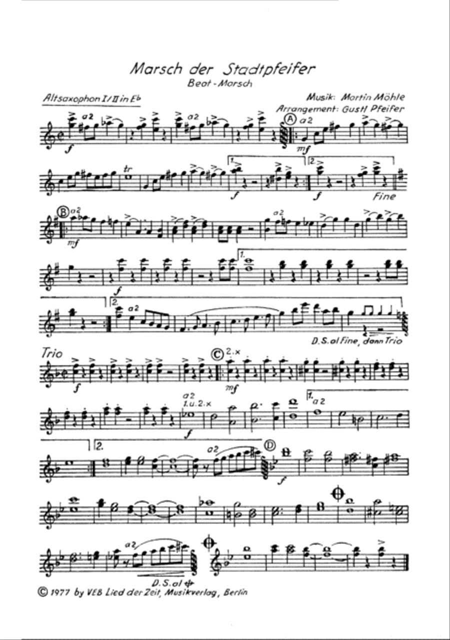 Marsch der Stadtpfeifer Clarinet scores gallery preview page 4