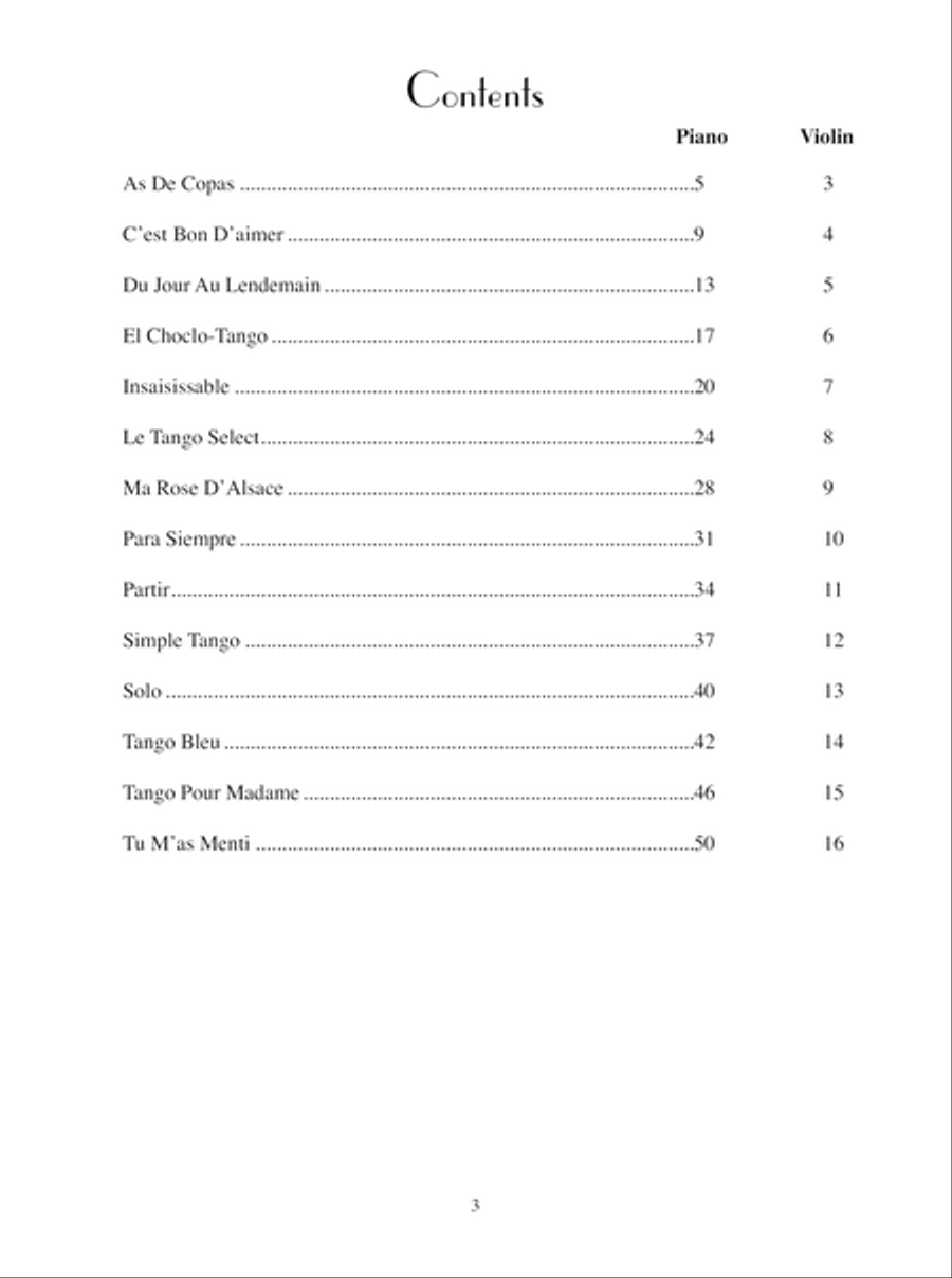 French Tangos for Violin Violin Solo scores gallery preview page 4