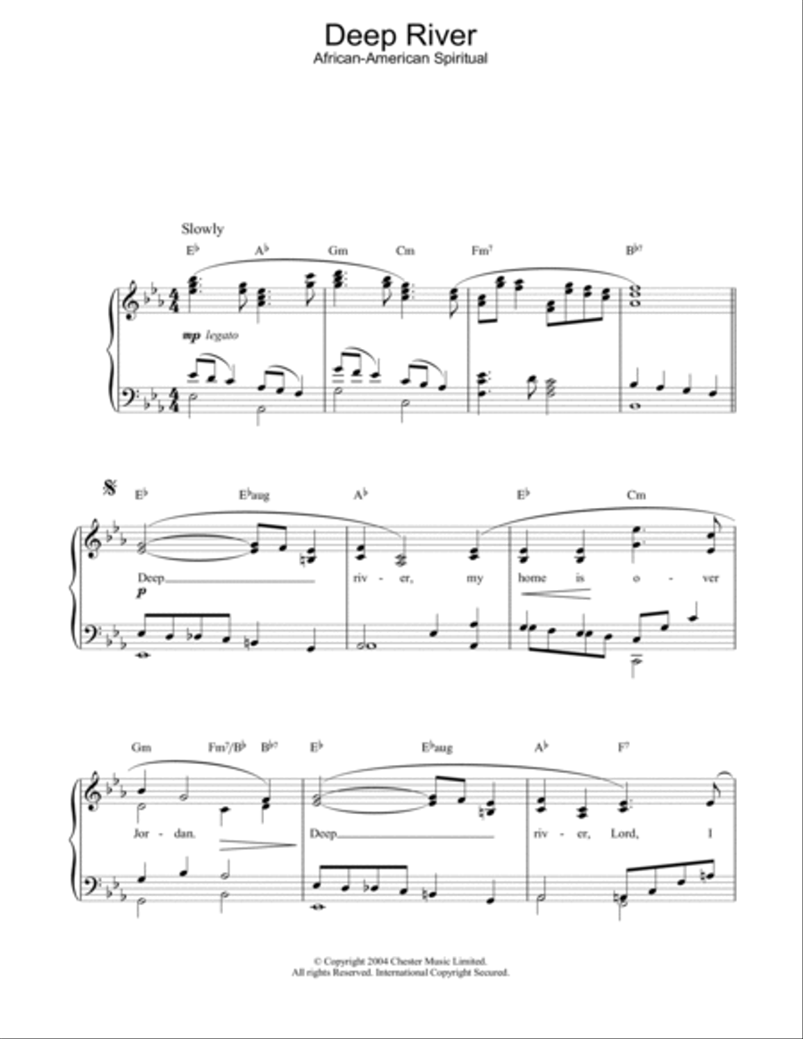 Deep River Deep River Easy Piano scores gallery preview page 1