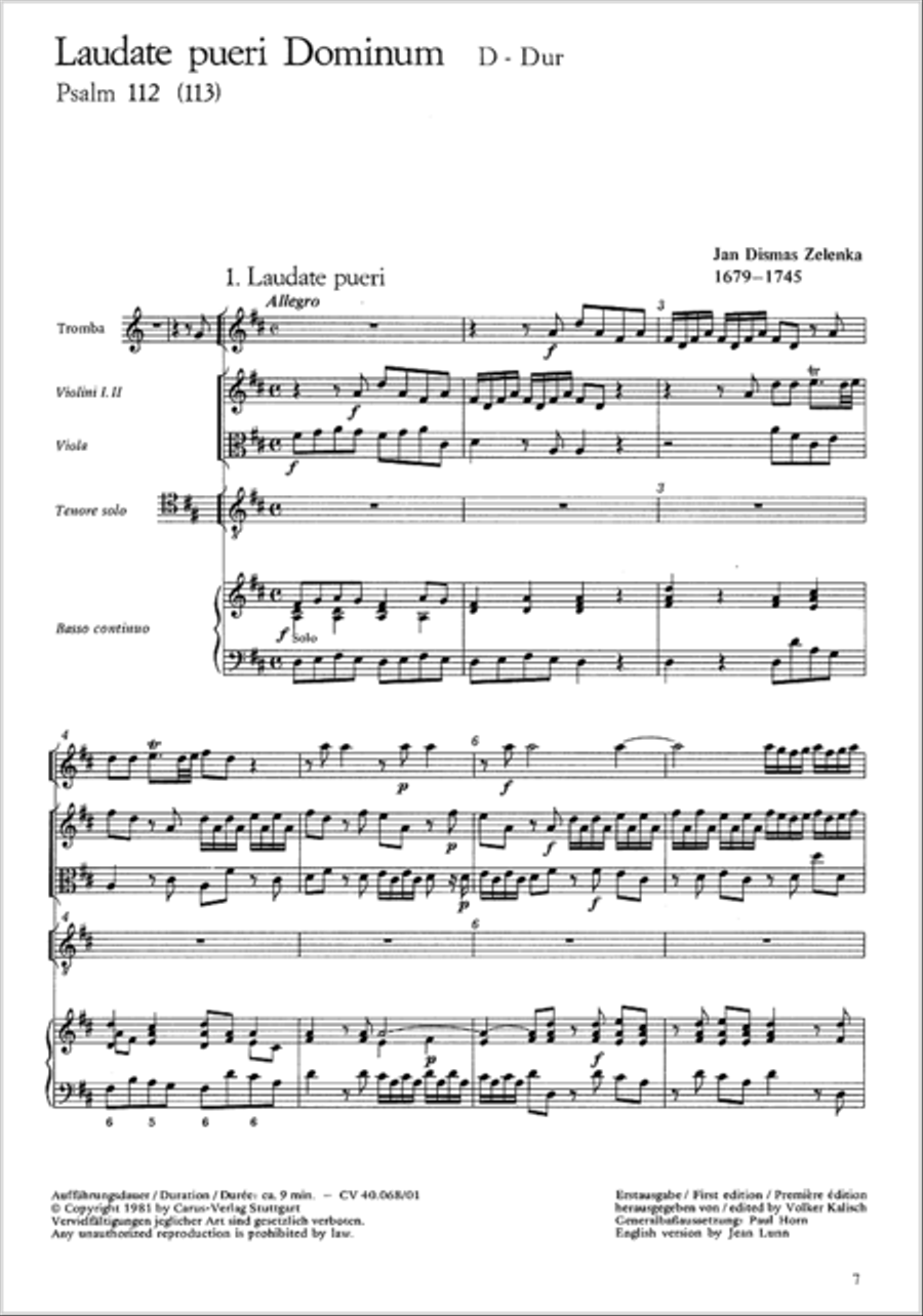 Sing praises, servants of God most high (Laudate pueri Dominum in D) Tenor Voice scores gallery preview page 2