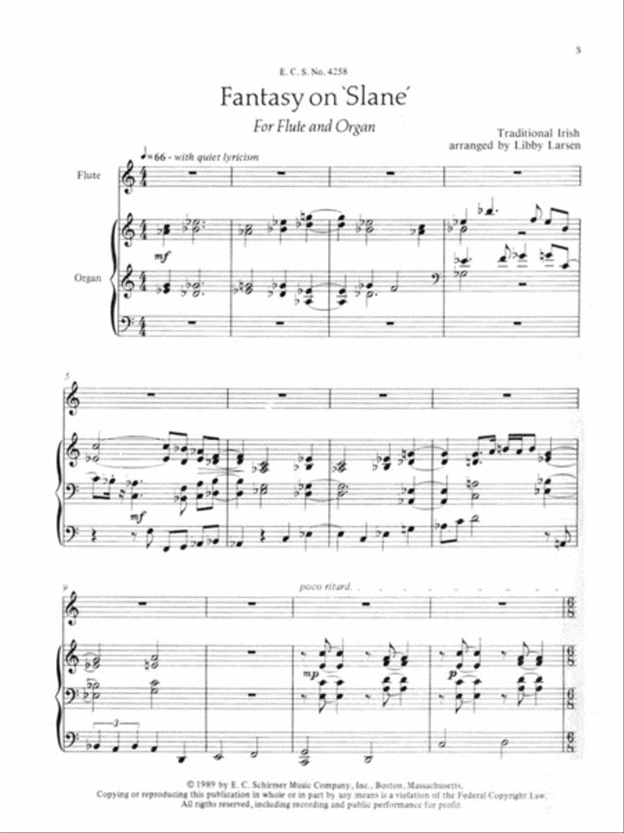 Fantasy on Slane Flute scores gallery preview page 2