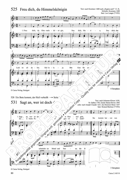 Musizierband zum Chorbuch Gotteslob, Spielpartitur in C