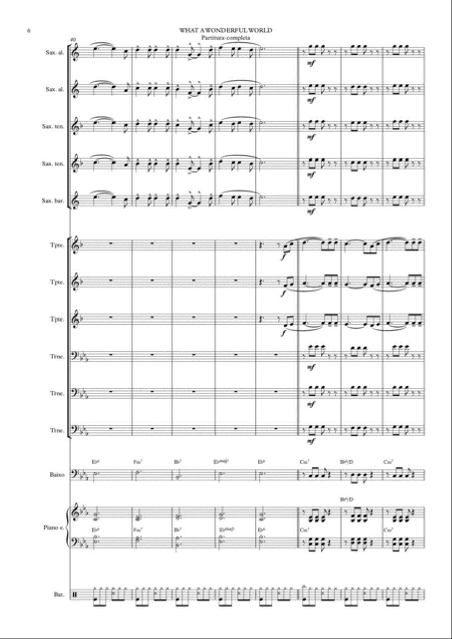 What A Wonderful Word What A Wonderful Word Jazz Ensemble scores gallery preview page 6