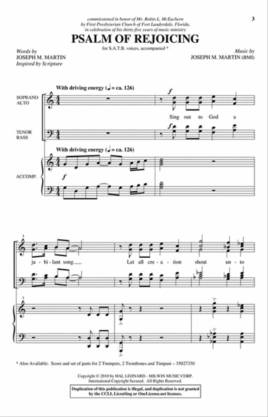 Psalm of Rejoicing 4-Part scores gallery preview page 2