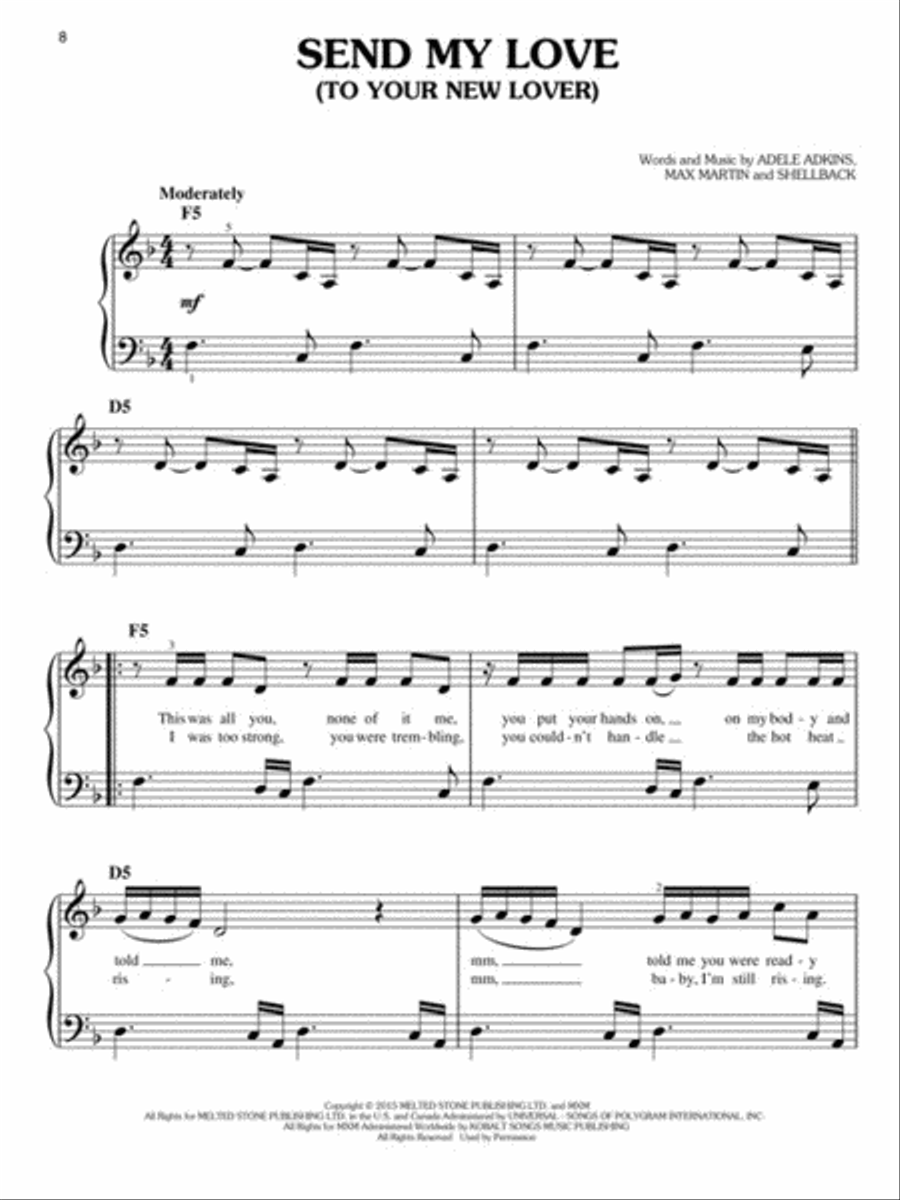 Adele - 25 Easy Piano scores gallery preview page 4