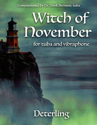 Book cover for Witch of November (for tuba and vibraphone)