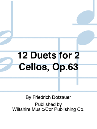 Book cover for 12 Duets for 2 Cellos, Op.63