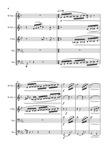 Musetta's Waltz from La Bohéme - Brass Quintet image number null