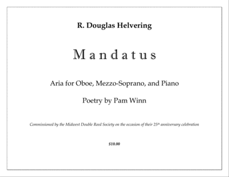Mandatus Mezzo-Soprano Voice scores gallery preview page 1