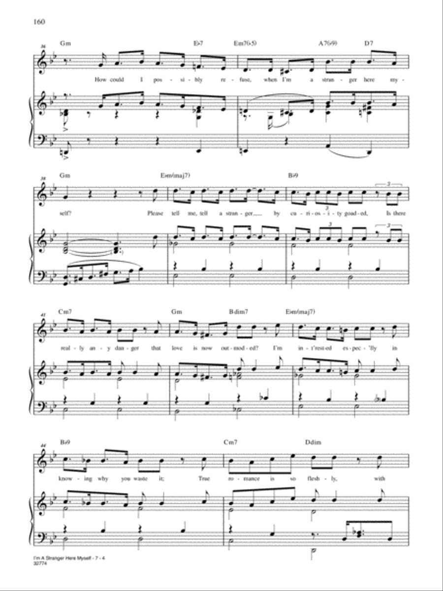 I'm a Stranger Here Myself Piano, Vocal, Guitar scores gallery preview page 4