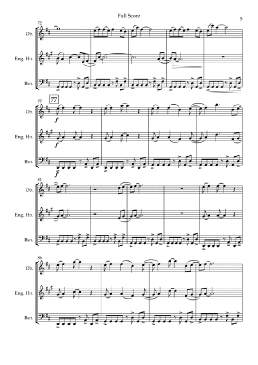 Without You Woodwind Trio scores gallery preview page 5