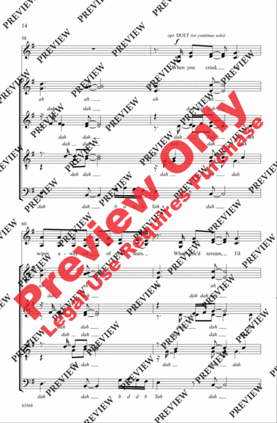 My Immortal 4-Part scores gallery preview page 14