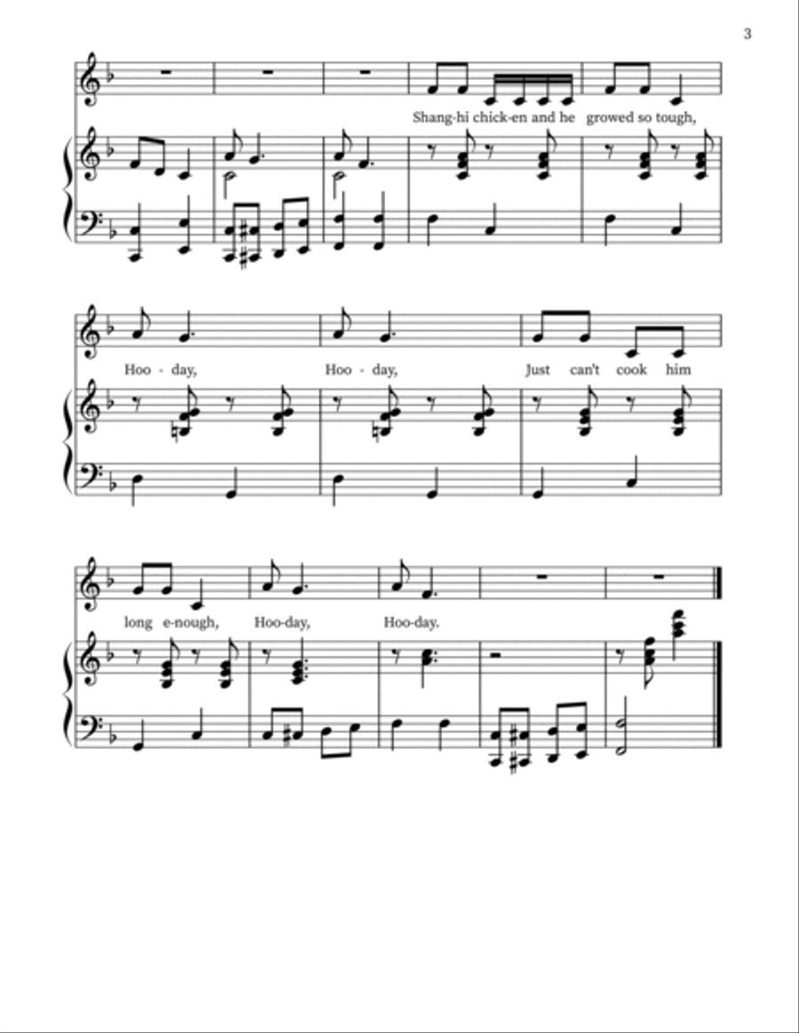 Shanghai Chicken Shanghai Chicken Voice scores gallery preview page 3