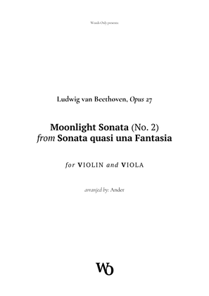 Moonlight Sonata by Beethoven for Violin and Viola