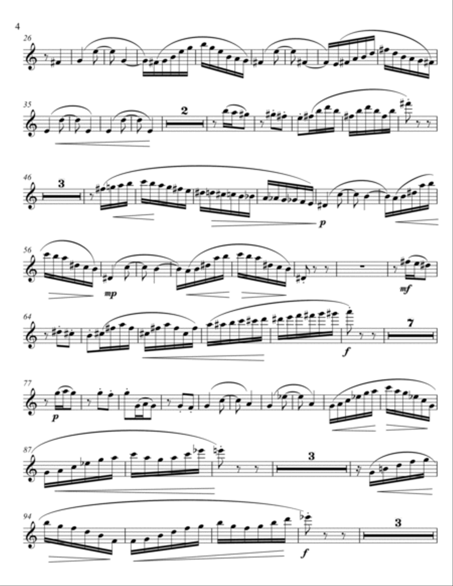 Mel Bonis, Sonata for Flute & Piano Belle Epoque Flute Solo scores gallery preview page 5