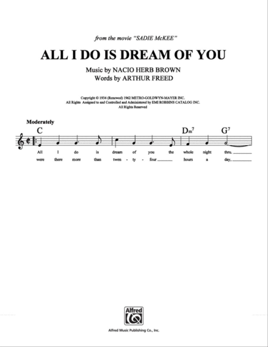 All I Do Is Dream of You School and Community scores gallery preview page 1