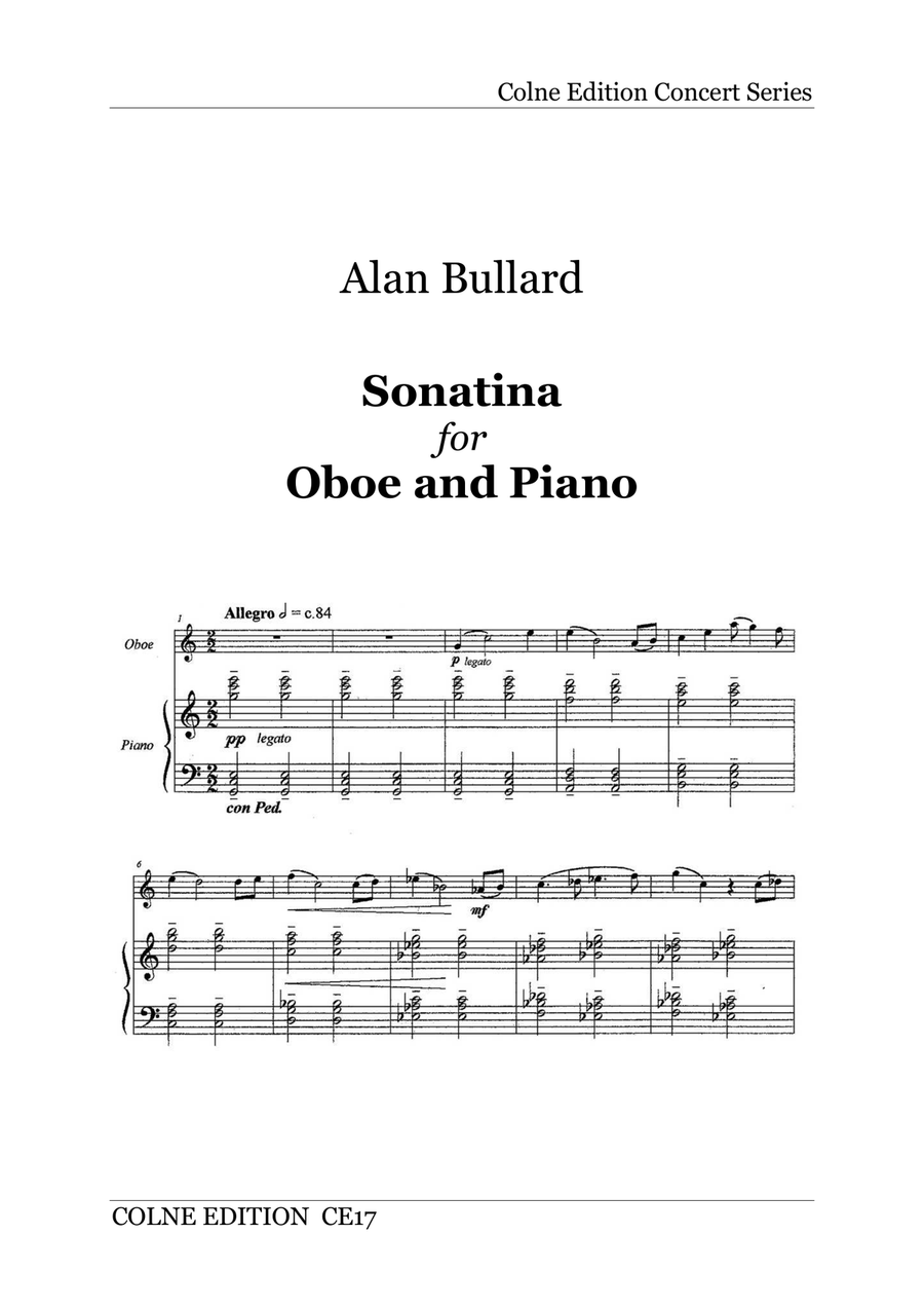 Sonatina for Oboe and Piano Piano scores gallery preview page 1