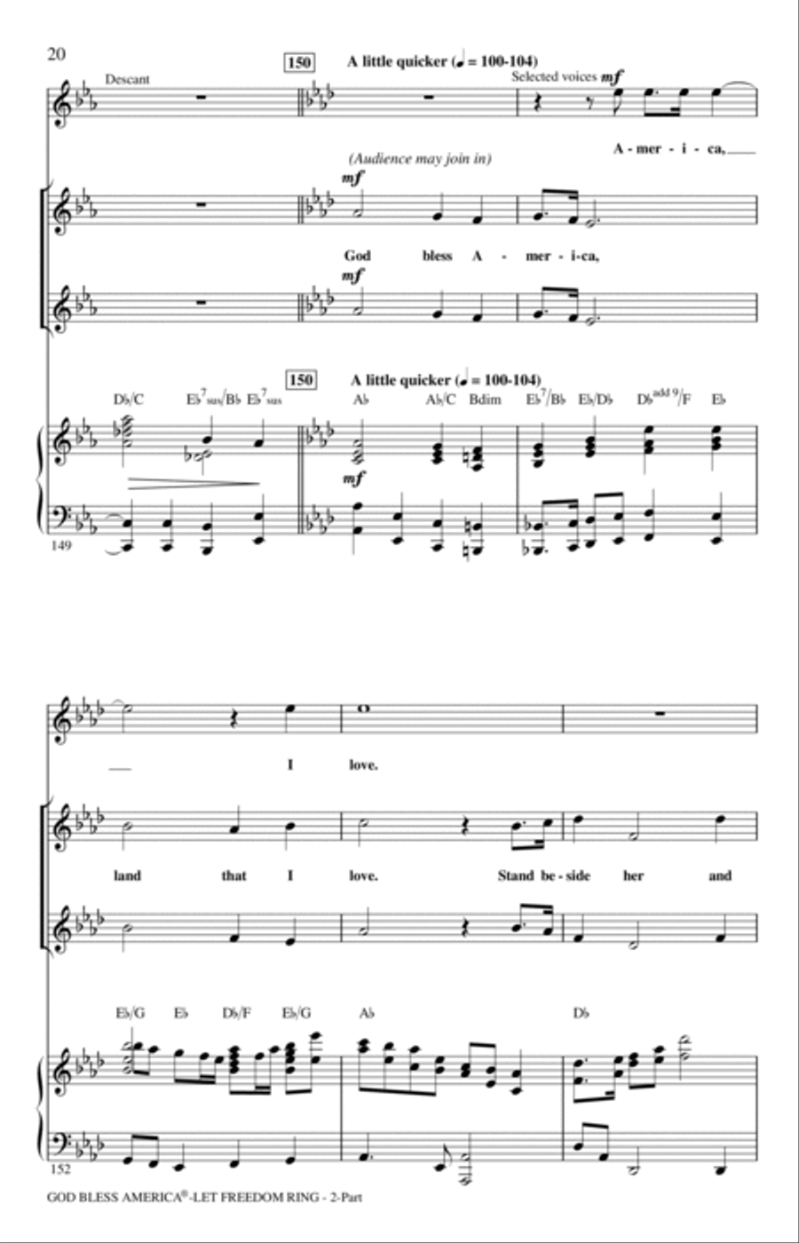 God Bless America (Let Freedom Ring) (Medley) 2-Part scores gallery preview page 19