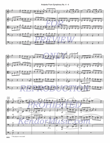 Andante From Symphony No. 4 image number null