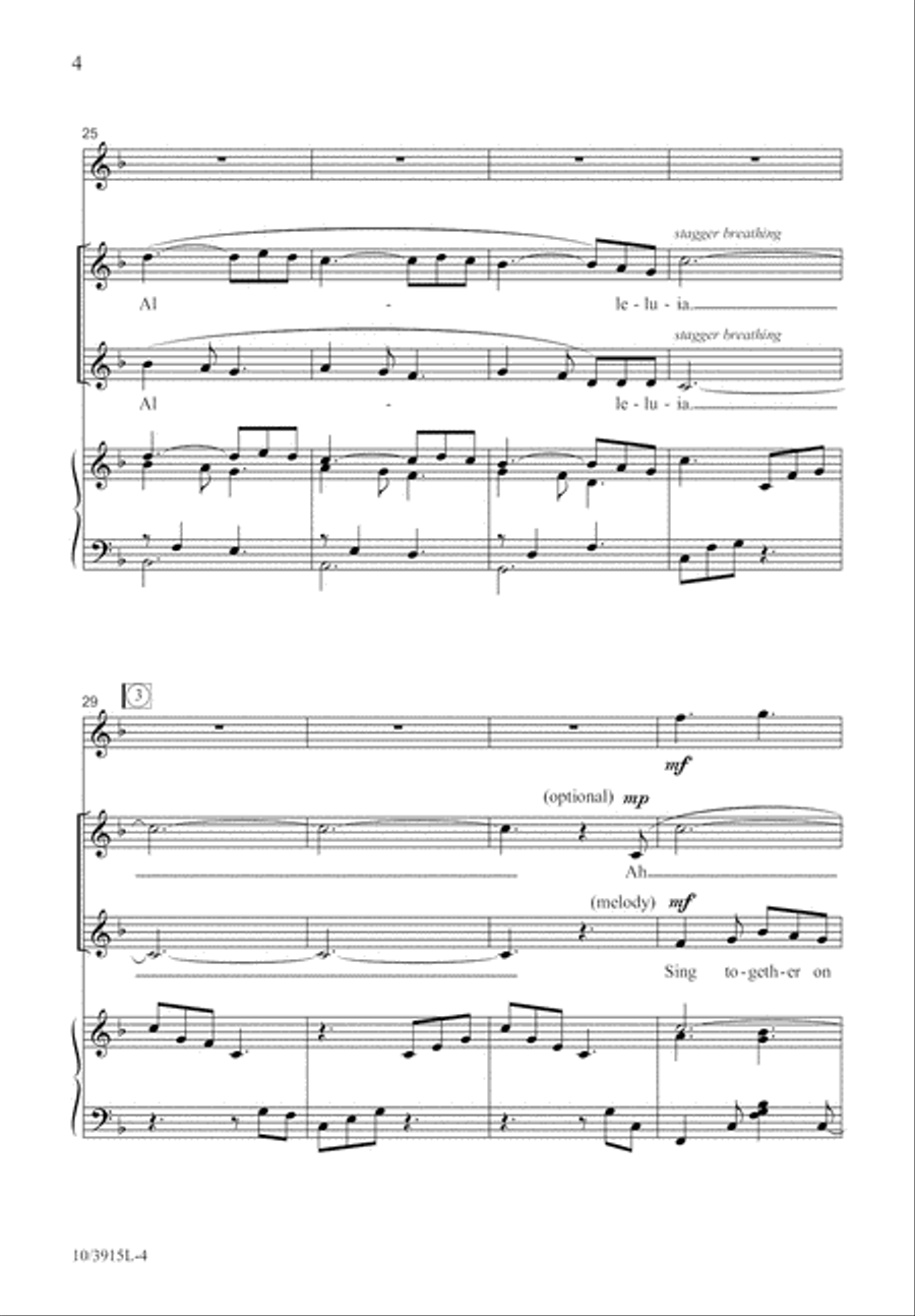 Sing a Joyous Alleluia Sing a Joyous Alleluia Unison Choir scores gallery preview page 5