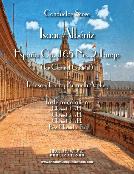 Albeniz - Espana Op.165 No. 2 Tango (for Clarinet Quartet) image number null