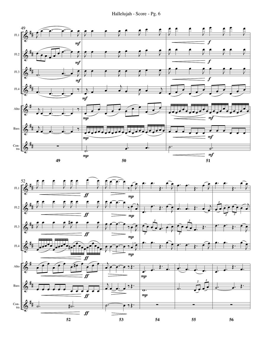 Hallelujah Woodwind Ensemble scores gallery preview page 6