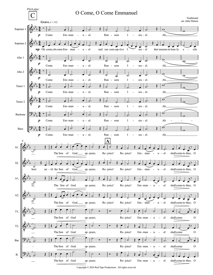 O Come, O Come Emmanuel Divisi scores gallery preview page 2