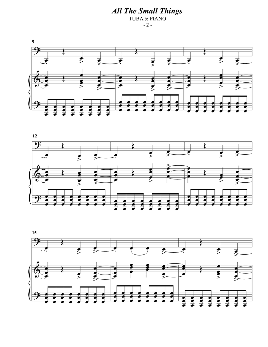 All The Small Things Piano scores gallery preview page 2