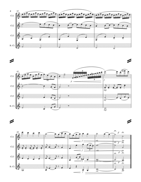 Ravel - Pavane For A Dead Princess (for Clarinet Quartet) image number null