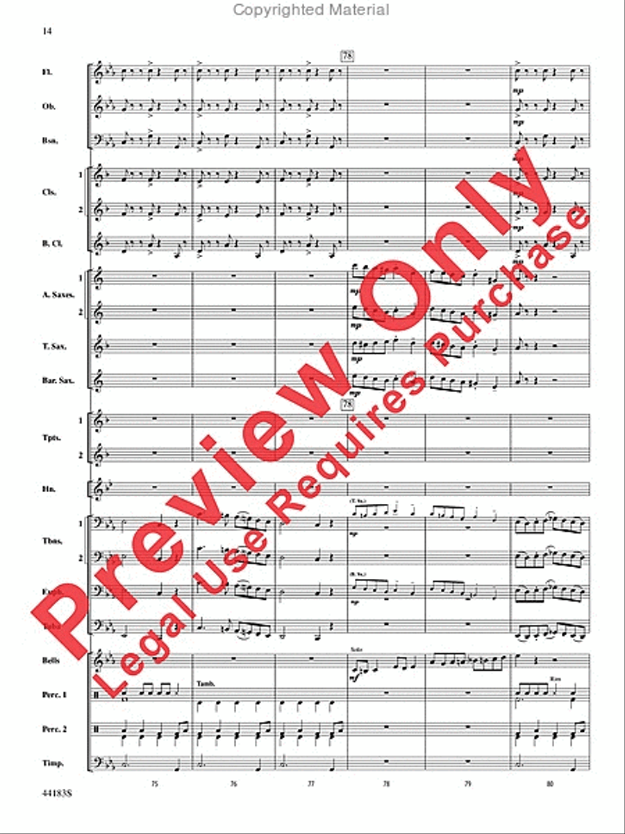 Cobra Dance Cobra Dance Concert Band scores gallery preview page 15