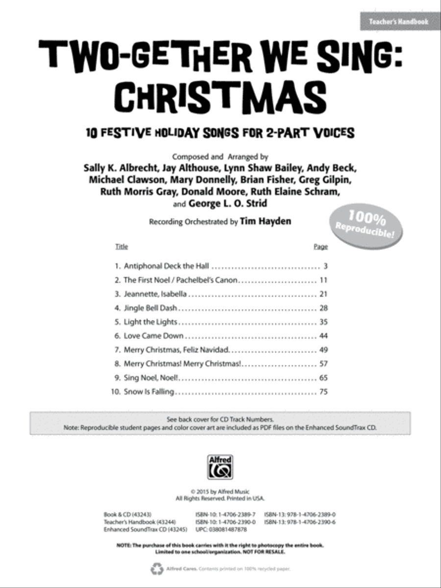 Two-Gether We Sing -- Christmas 2-Part scores gallery preview page 2
