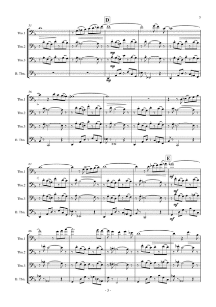 "Little Suite" for Trombone Quartet ; Score and Parts image number null