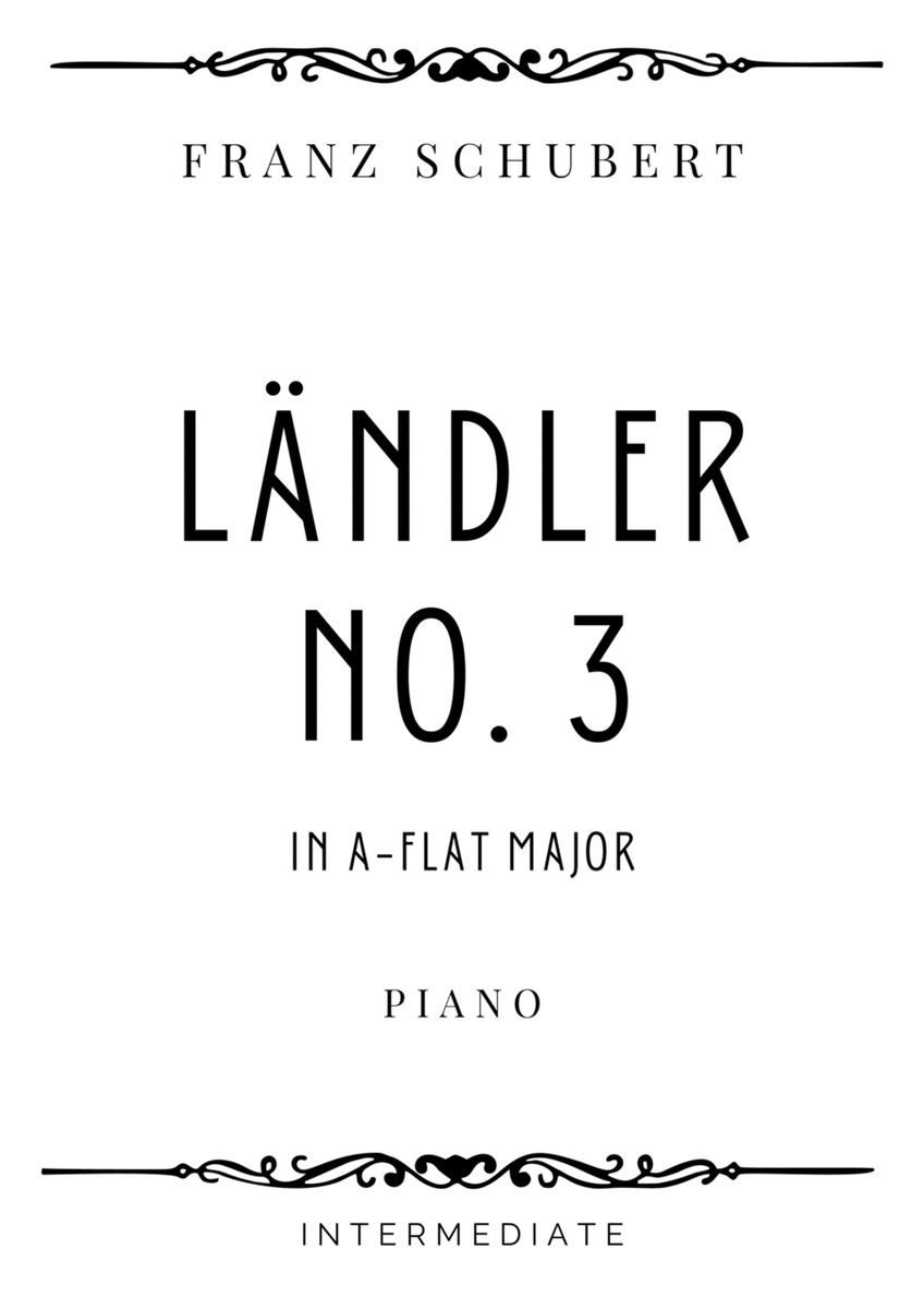 Schubert - Ländler No. 3 in A Flat Major - Intermediate image number null