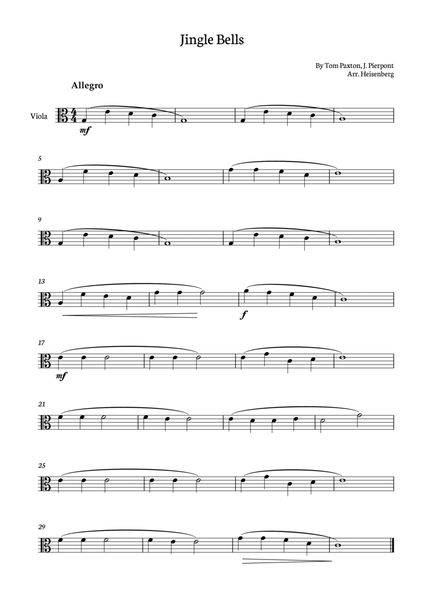 Jingle Bells for Viola image number null