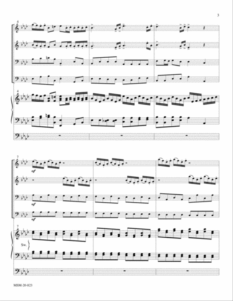 Sinfonia from The Arrival of the Queen of Sheba Organ scores gallery preview page 3